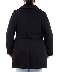 Michael Kors Plus Belted Zip-Front Coat, Created for Macy's