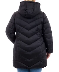 Michael Michael Kors Plus Size Hooded Packable Down Puffer Coat, Created for Macy's