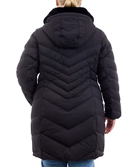 Michael Kors Plus Faux-Fur-Collar Packable Puffer Coat, Created for Macy's