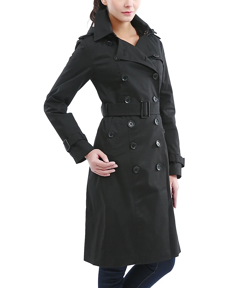 kimi + kai Women's Kayla Water Resistant Hooded Trench Coat