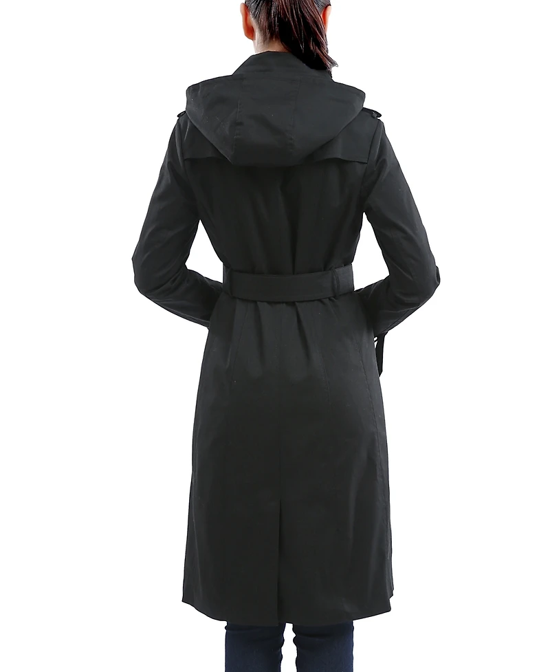 kimi + kai Women's Kayla Water Resistant Hooded Trench Coat