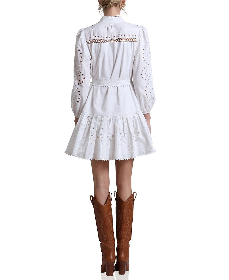Avec Les Filles Women's Eyelet Shirtdress