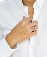 Effy Men's Sapphire (1-3/8 ct. t.w.) & Diamond (3/8 ct. t.w.) Ring in 14k Gold