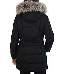 Nautica Women's Faux-Fur-Trim Hooded Puffer Coat