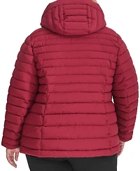 Tommy Hilfiger Plus Hooded Packable Puffer Coat, Created for Macy's