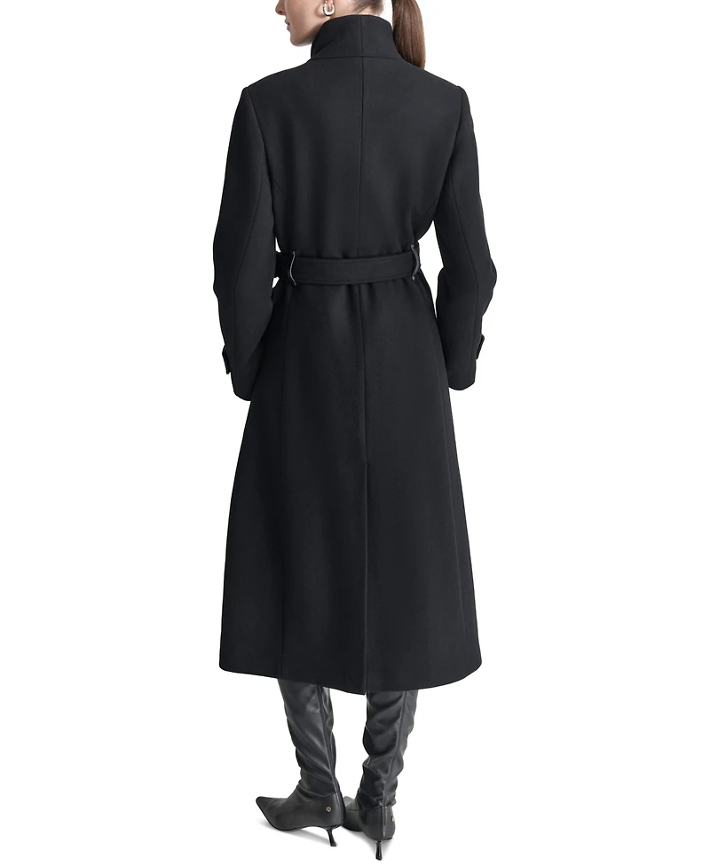 Dkny Women's Belted Wing-Collar Maxi Coat