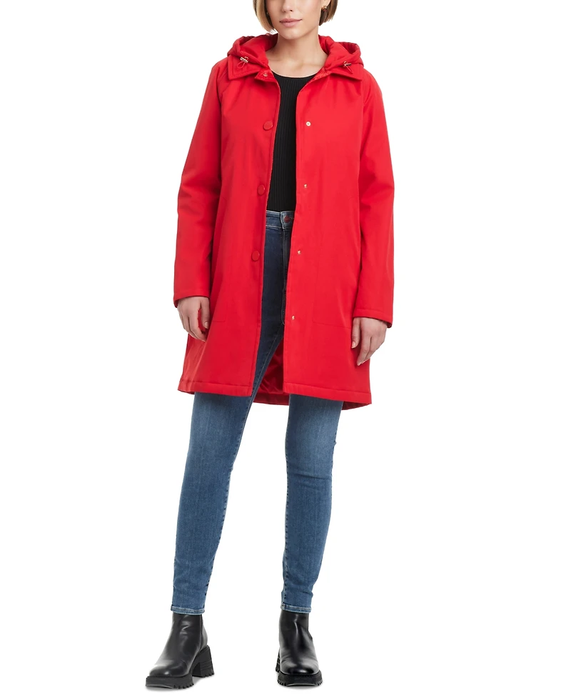 Kate Spade New York Women's Hooded A-Line Raincoat