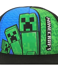 Minecraft Boys Creepers & Logo Youth Trucker Hat