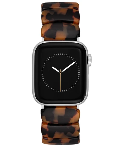 Anne Klein Women's Brown Marbled Acetate Expansion Bracelet designed for Apple Watch 42mm (Series 1-3 only) & 44/45/46/49mm (Ultra & Ultra 2)