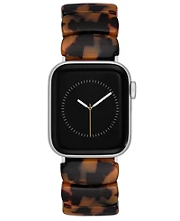 Anne Klein Women's Brown Marbled Acetate Expansion Bracelet designed for Apple Watch 42mm (Series 1-3 only) & 44/45/46/49mm (Ultra & Ultra 2)