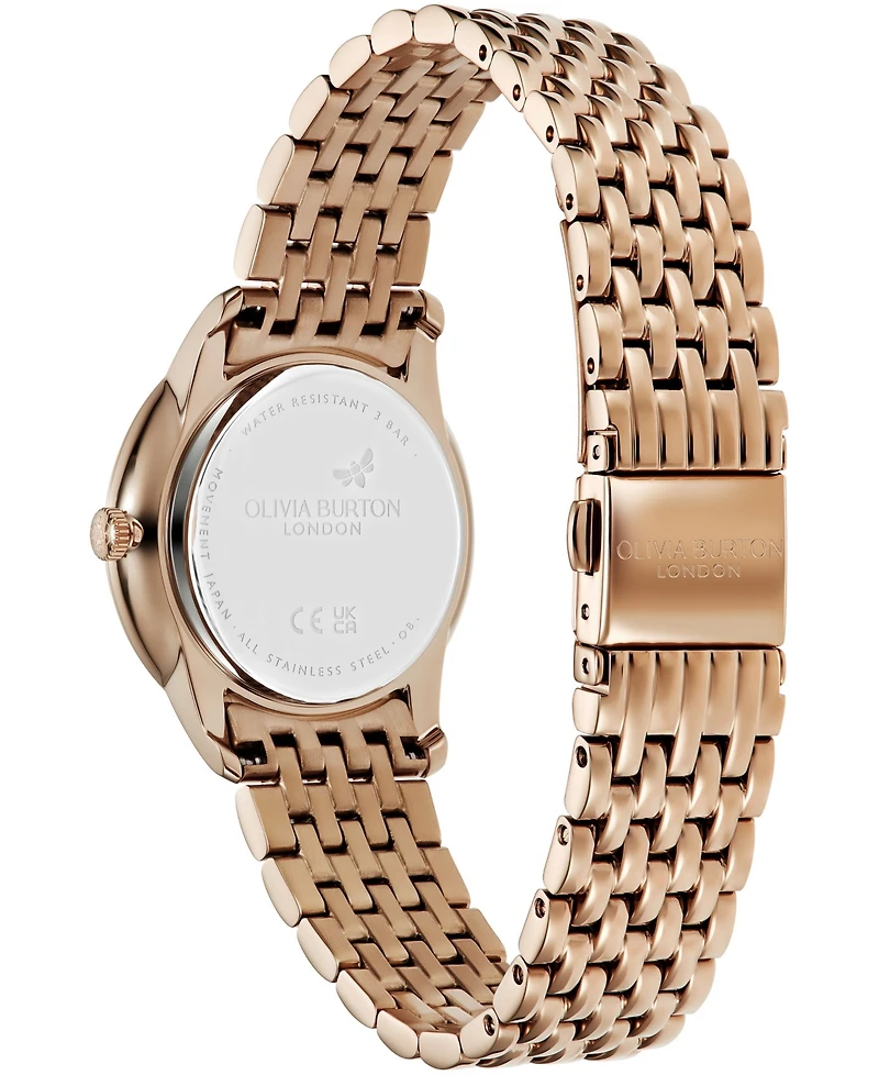 Olivia Burton Women's Classic Swirl Rose Gold-Tone Stainless Steel Watch 32mm