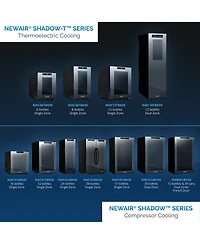 Newair Shadow-t Series Wine Cooler Refrigerator 18 Bottle Dual Temperature Zones, Freestanding Mirrored Wine Fridge with Double-Layer Tempered Glass D