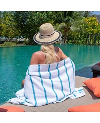 Arkwright Home Las Rayas Beach Towels (4 Pack), 30x60 in., Striped Color Options, 100% Soft Cotton