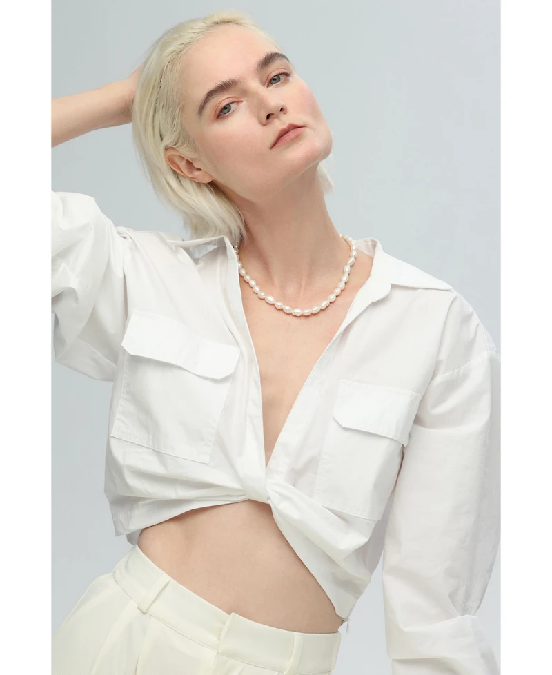 Mera Baroque Freshwater Pearl Necklace & Scarf set