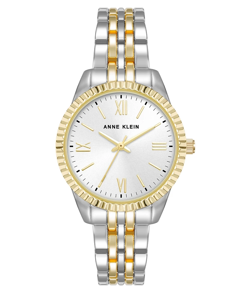 Anne Klein Women's Quartz Two-Tone Alloy Bracelet Watch, 30mm