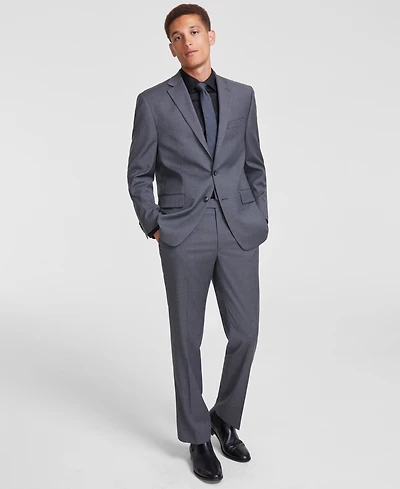 Perry Ellis Men's Modern-Fit Solid Nested Suit