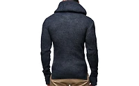 Leif Nelson Men's Cowl Neck Knitted Pullover with Thumbhole Cuffs
