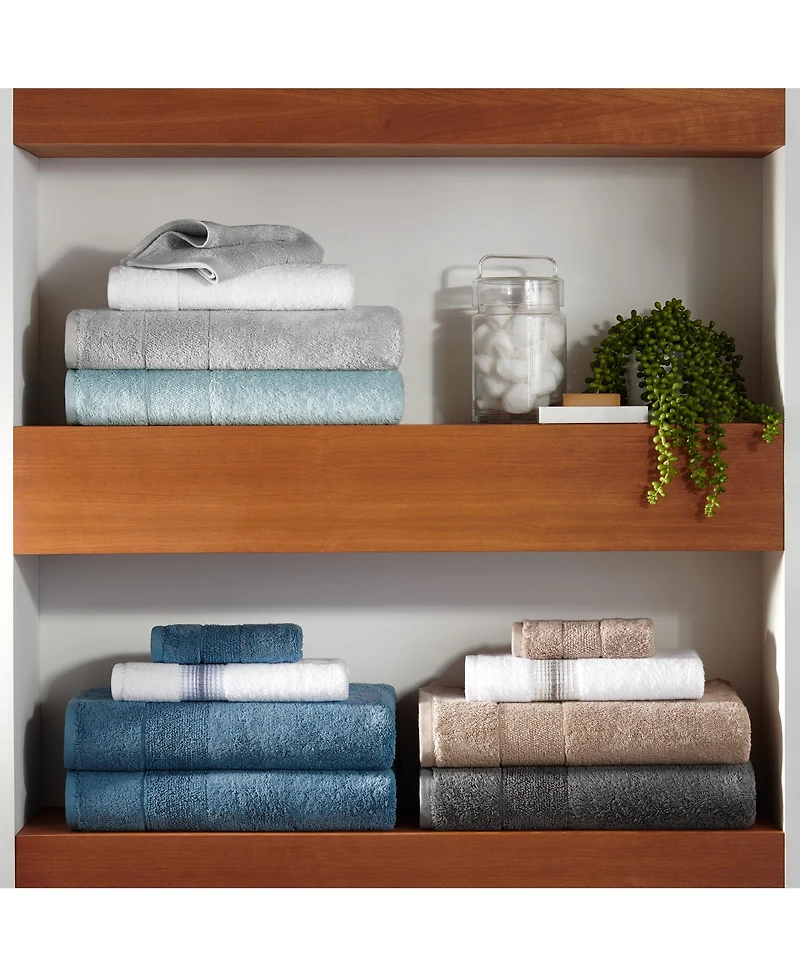 Aston and Arden Luxury Turkish Bath Towels, 2-Pack, 600 Gsm, Extra Soft Plush, 30x60, Solid Color Options with Dobby Border