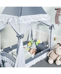 Slickblue Portable Baby Playpen Crib Cradle with Carring Bag
