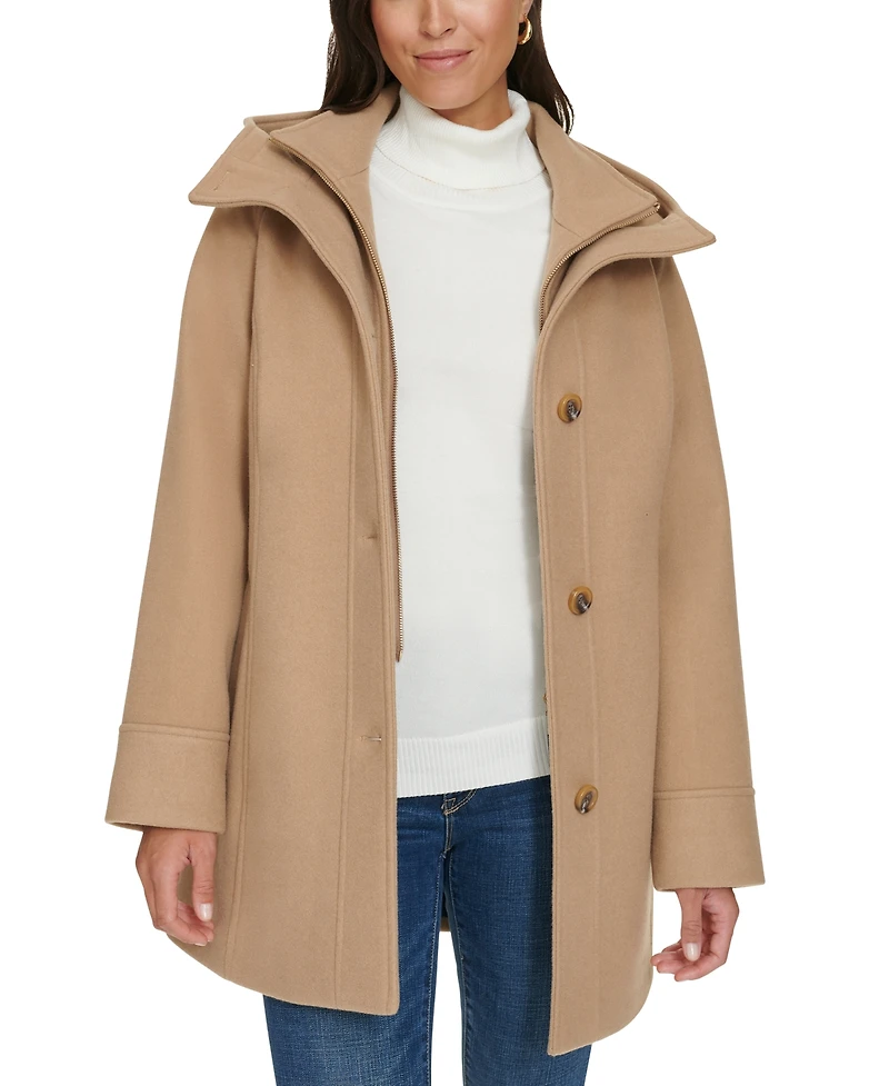 Tommy Hilfiger Women's Hooded Button-Front Coat, Created for Macy's
