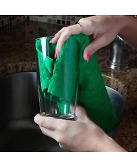 Sloppy Chef Set of 2 Kitchen Towels, "Luck" Designs to Choose From, One Embroidered Towel with Design and Matching Solid Color Towel, 16 x 26 in.,