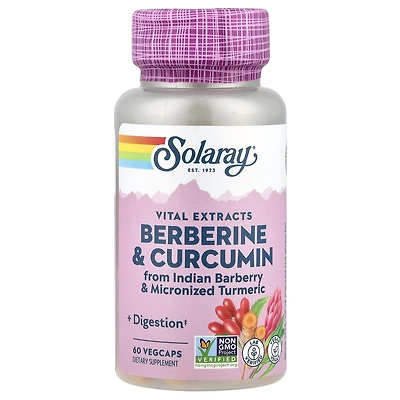 Solaray Vital Extracts Berberine & Curcumin - 60 VegCaps