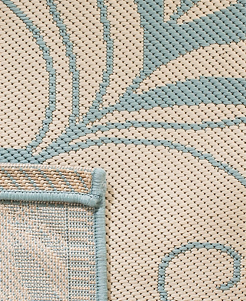 Safavieh Courtyard CY6109 Cream and Aqua 5'3" x 7'7" Outdoor Area Rug