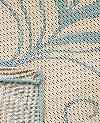 Safavieh Courtyard CY6109 Cream and Aqua 5'3" x 7'7" Outdoor Area Rug