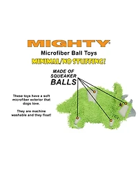 Mighty Microfiber Ball Med Pumpkin Man, Durable Squeaky Halloween Dog Toy
