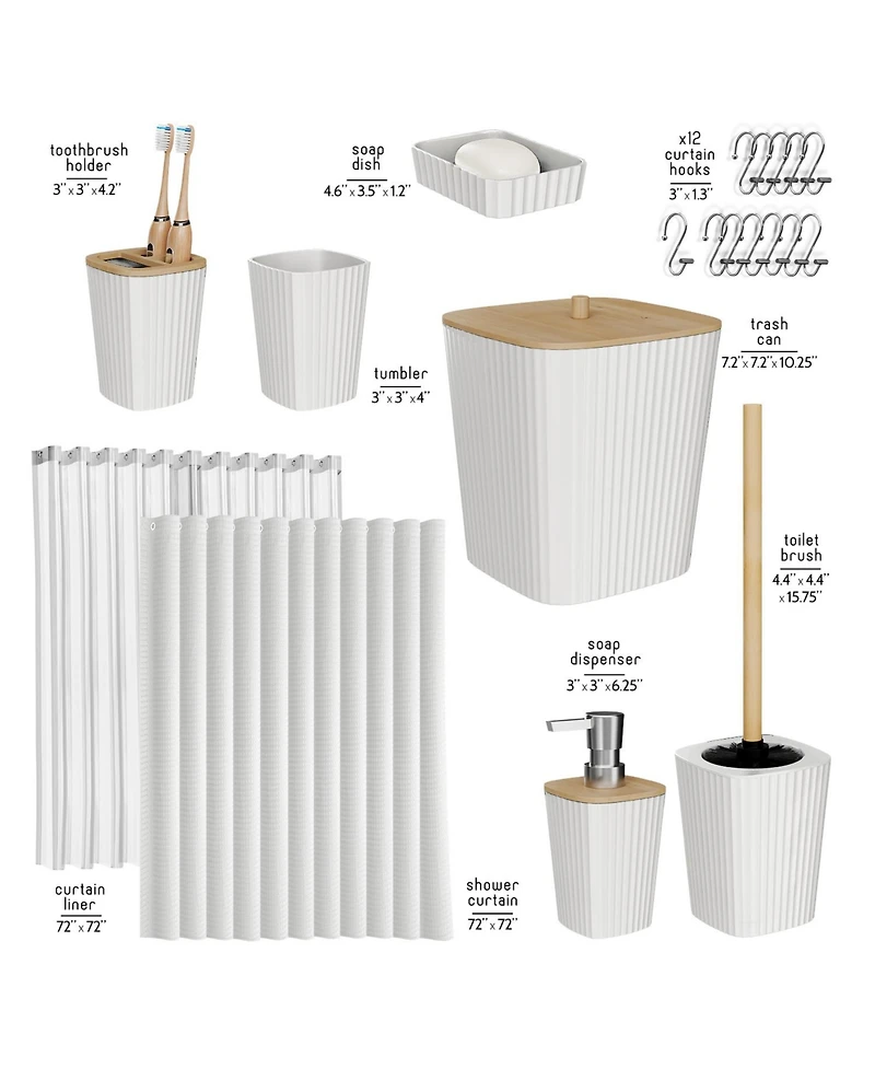 Clara Clark Piece Complete Bathroom & Vanity Accessories Set