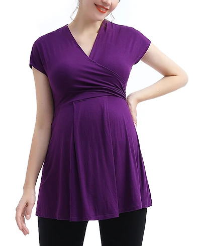 kimi + kai Maternity Evelyn V Neck Nursing Top
