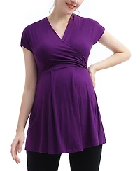 kimi + kai Maternity Evelyn V Neck Nursing Top