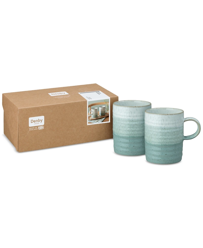 Denby Kiln Ridged Mugs, Set of 2