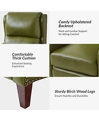 Leather Pushback Recliner chair with Adjustable Backrest for Livingroom