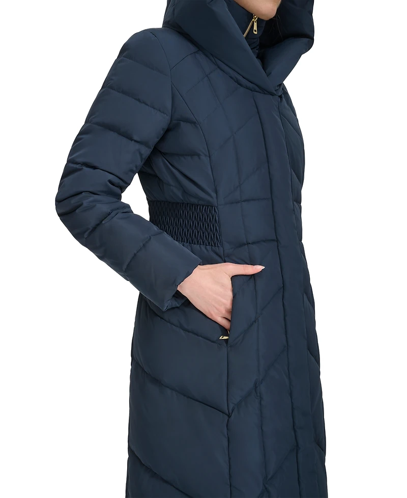 Cole Haan Women's Bibbed Hooded Puffer Coat