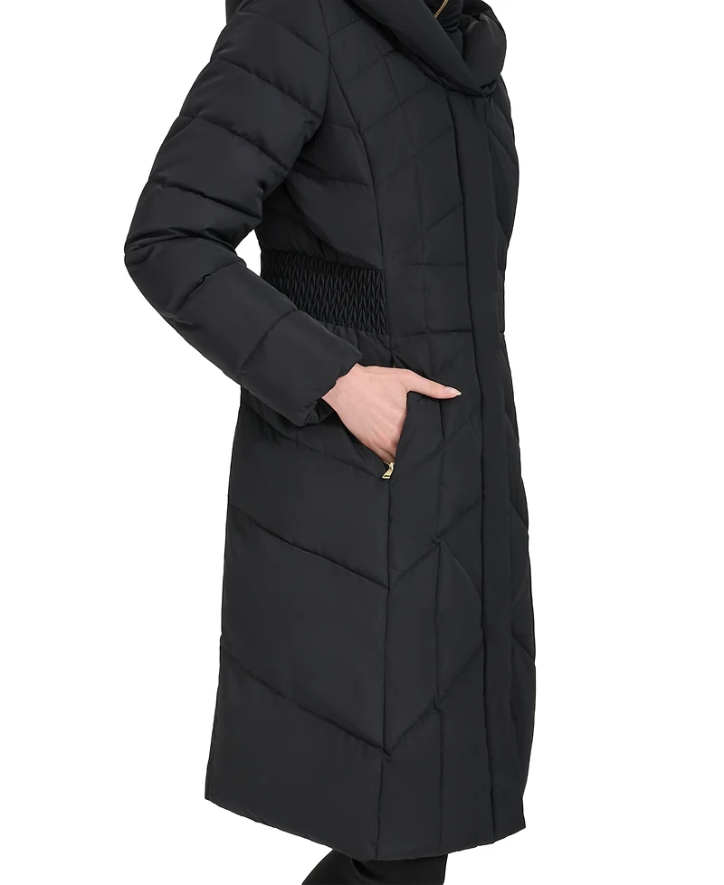 Cole Haan Women's Bibbed Hooded Puffer Coat
