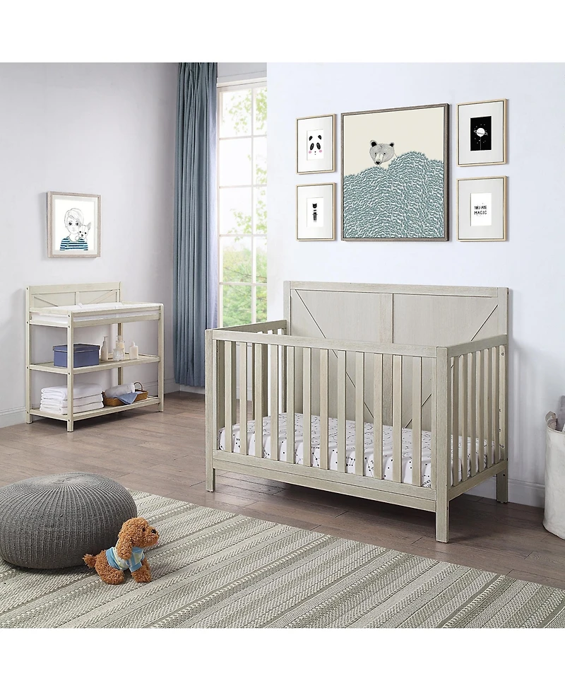 Suite Bebe Barnside 4-in-1 Convertible Crib Washed Gray