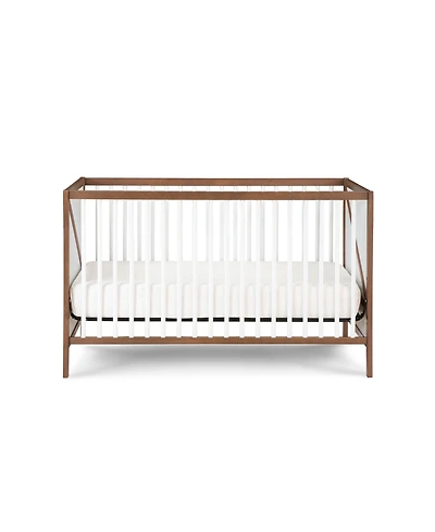 Suite Bebe Pixie Zen 3-in-1 Convertible Crib in Walnut/White