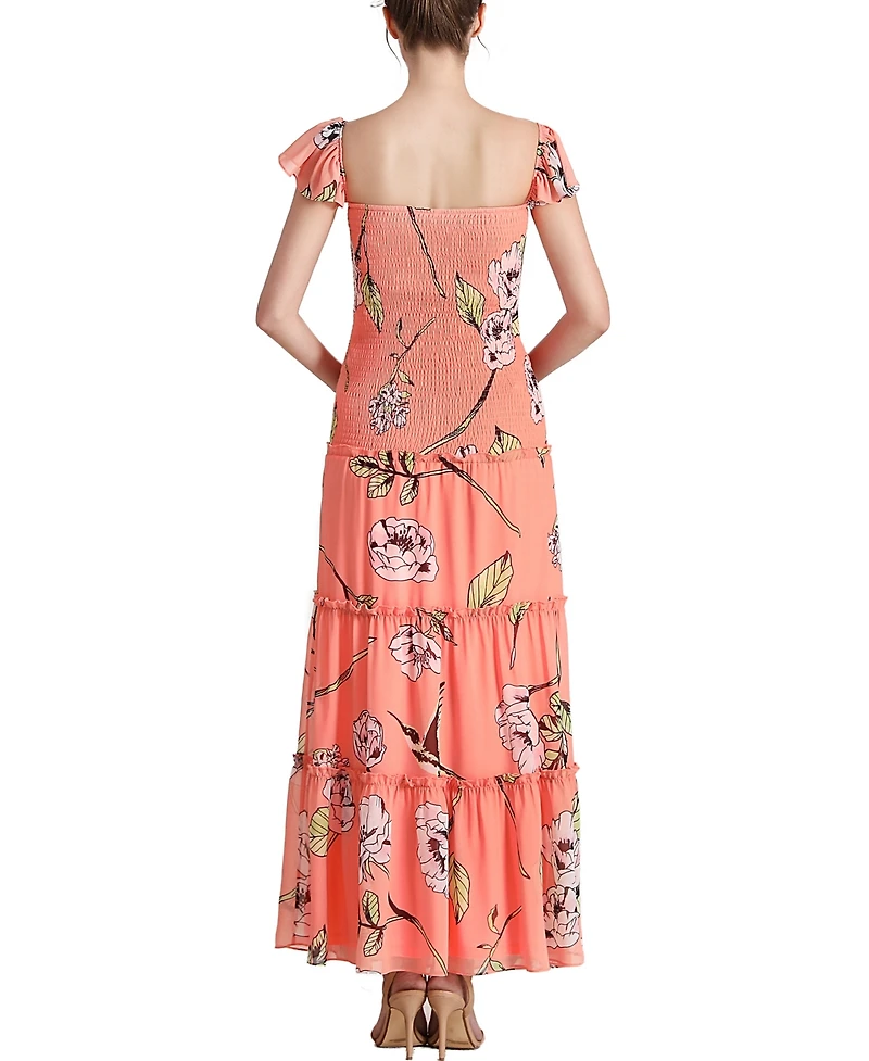 kimi + kai Maternity Addy Smocked Maxi Dress