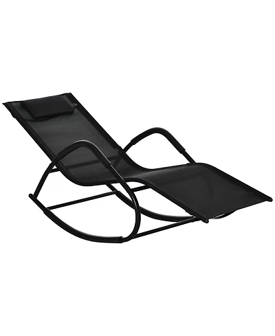 Outsunny Rocking Chair for Sunbathing, Lawn, Garden or Pool