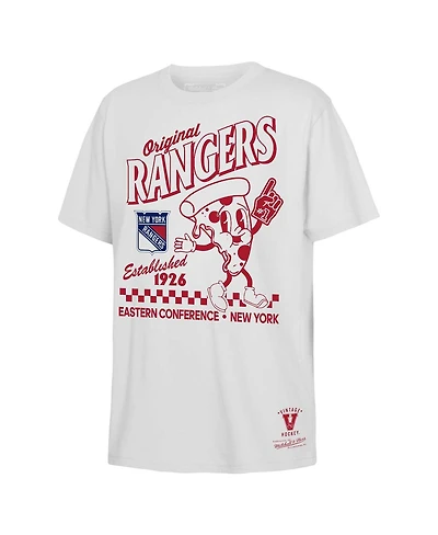 Mitchell Ness Big Boys and Girls White New York Rangers Concession Stand T-Shirt