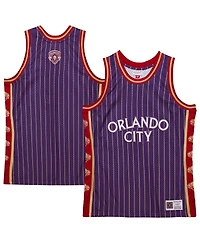 Mitchell Ness Men's Purple Orlando City Sc 10th Anniversary Swingman Basketball Jersey