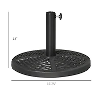 Outsunny 21 lbs. Market Umbrella Base Holder 18" Round Parasol Sd,