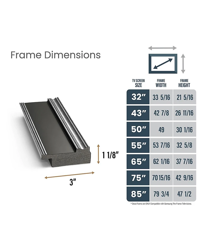 Deco Tv Frames 32" Frame For Samsung The Frame Tv 2021-2025