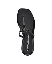 Calvin Klein Women's Edhen Logo T-Strap Flat Jelly Sandals