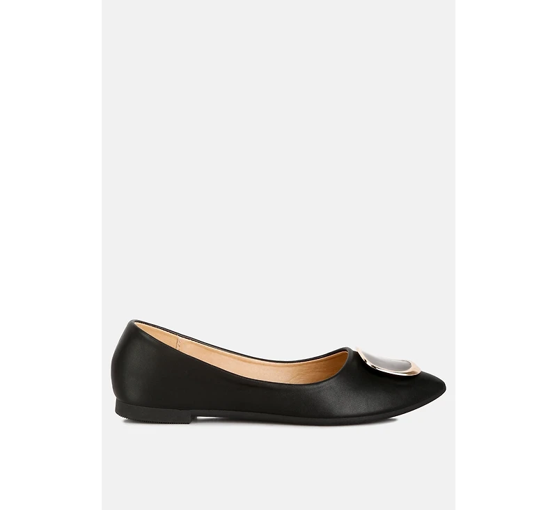 Karder brooch detail ballet flats