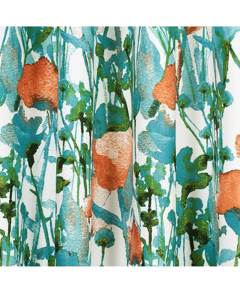 Lush Decor Zuri Flora Light Filtering Window Curtain Panels