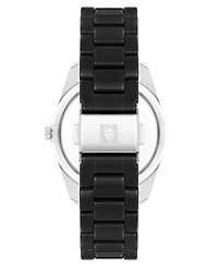 Anne Klein Women's Quartz Black Ceramic Link Bracelet Watch, 42mm