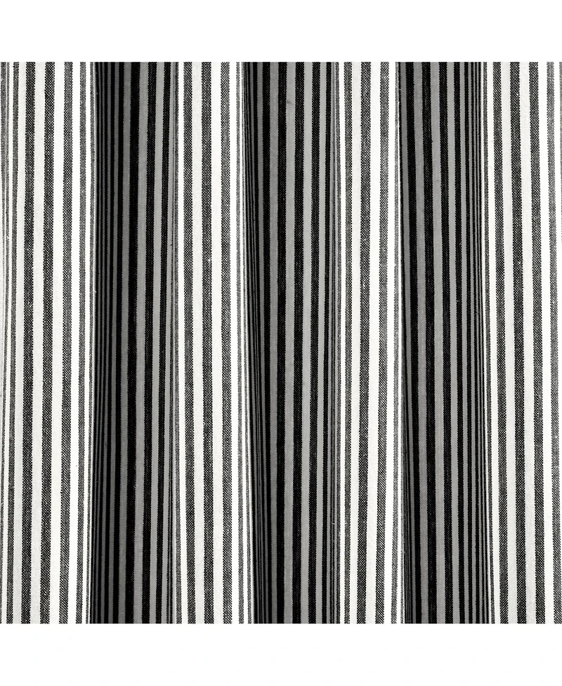 Lush Decor Farmhouse Vintage Stripe Yarn Dyed Cotton Back Tab/Rod Pocket Window Curtain Panels