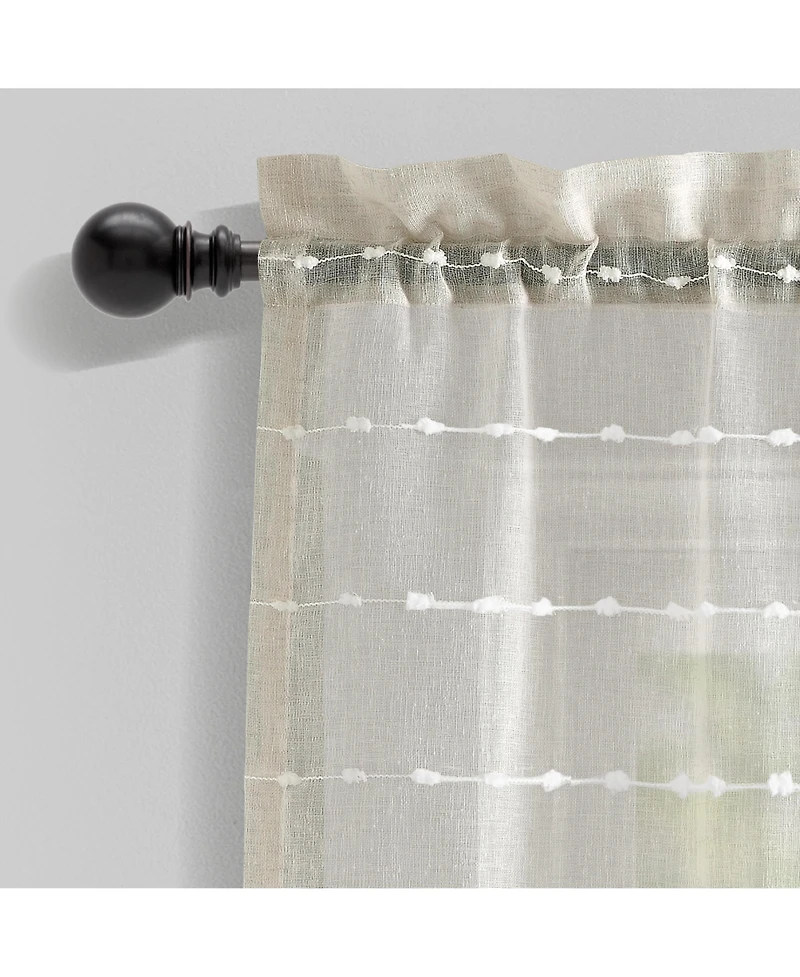 Lush Decor Farmhouse Textured Sheer Valance
